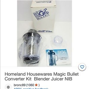 Magic bullet with converter kit for juicer.